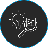 Icon for actionable insights to increase parts, service, and labor revenue.