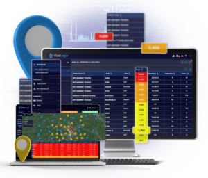 360° AR Remote Support dashboard displaying fleet management analytics and predictive maintenance tools