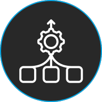 Icon representing consolidated equipment data for mixed fleet management.