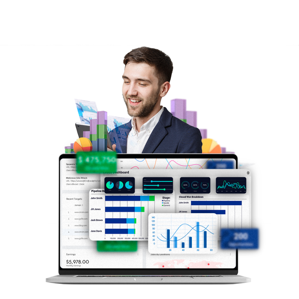 Pipeline 360° dashboard displayed next to heavy equipment, showcasing real-time AR remote support for equipment dealers.